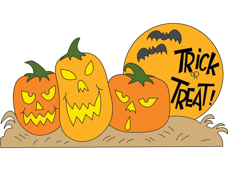 Building Plans Front of Home Trick or Treat Pumpkins