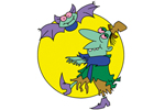 Fun zombie yard art pattern adds a spooky feel to your front yard at Halloween