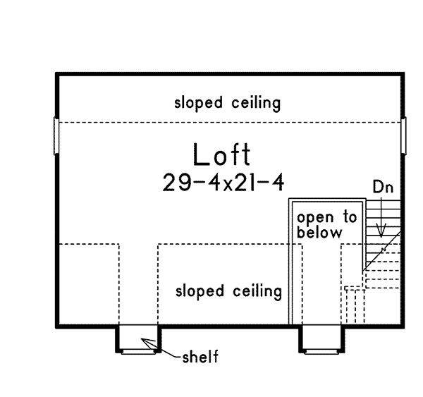 Image Of Second Floor For House Plan 005D-7500