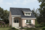 This two-car garage apartment is all on one-story and has the appearance of a cottage style home plan