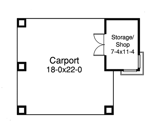 Image Of Large First Floor For House Plan 009D-6004