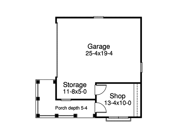 Image Of Large First Floor For House Plan 009D-6005