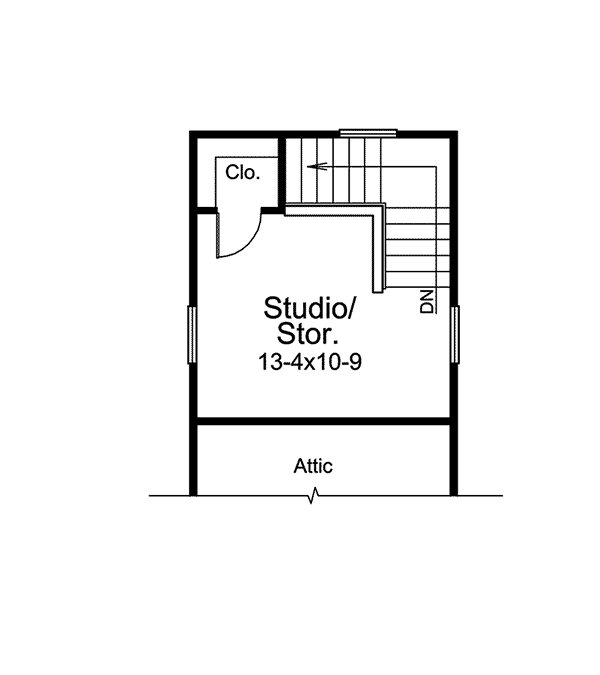 Image Of Second Floor For House Plan 009D-6013