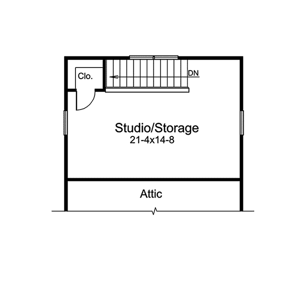 Image Of Second Floor For House Plan 009D-6014