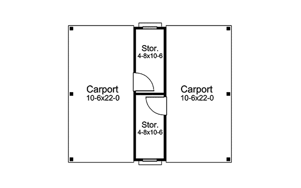 Image Of Large First Floor For House Plan 009D-6016