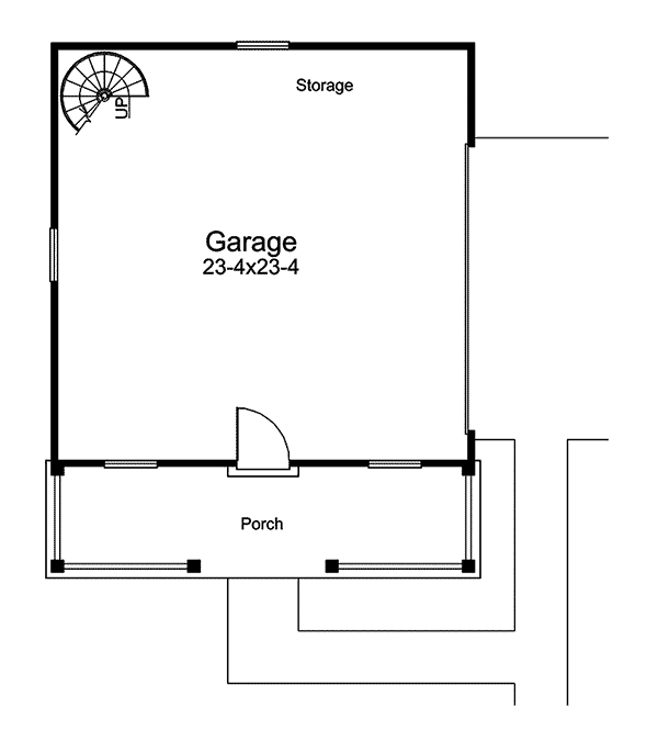Image Of Large First Floor For House Plan 009D-6018