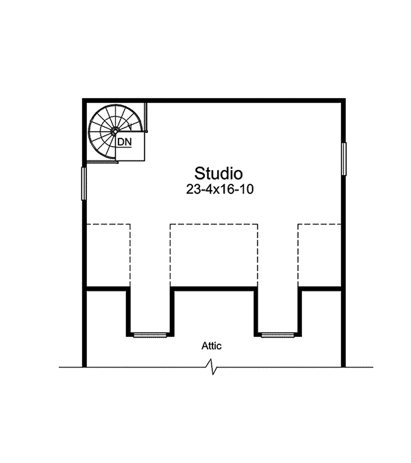 Image Of Second Floor For House Plan 009D-6018