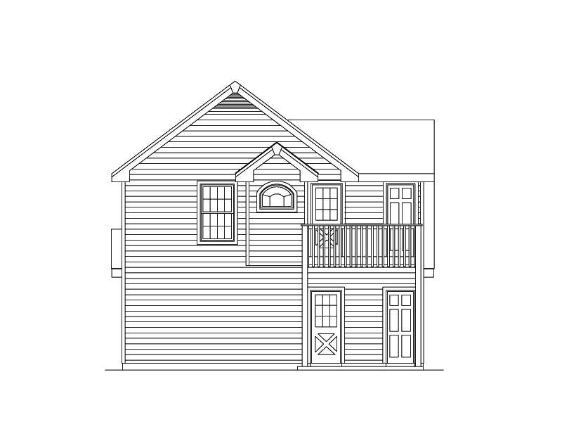 Building Plans Rear Elevation 009D-7502 | House Plans and More
