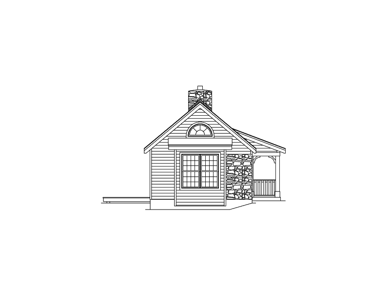 Cabin and Cottage Plan Left Elevation 009D-7503 | House Plans and More