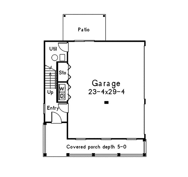 Image Of Large First Floor For House Plan 009D-7504