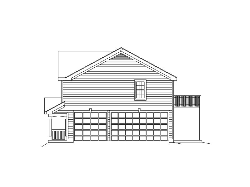 Cabin and Cottage Plan Right Elevation 009D-7504 | House Plans and More