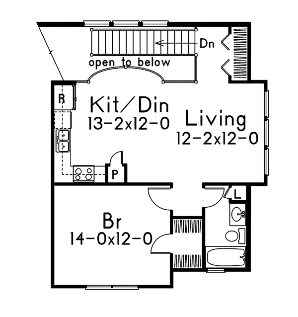 Image Of Second Floor For House Plan 009D-7505