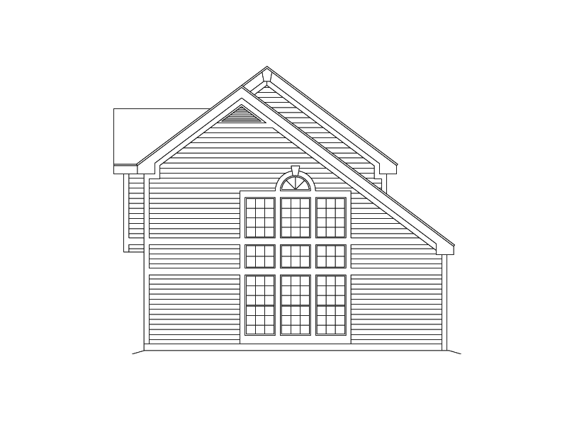 Building Plans Rear Elevation 009D-7505 | House Plans and More