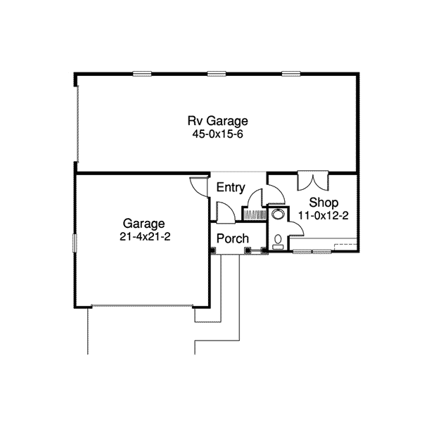 Image Of Large First Floor For House Plan 009D-7506
