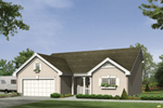 Classic residential style structure is a two-car garage with work shop