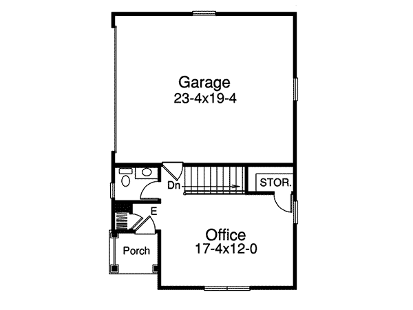Image Of Large First Floor For House Plan 009D-7507