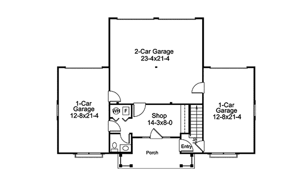 Image Of Large First Floor For House Plan 009D-7508