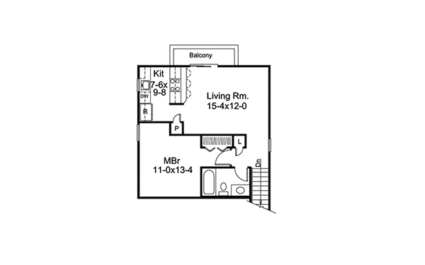 Image Of Second Floor For House Plan 009D-7508