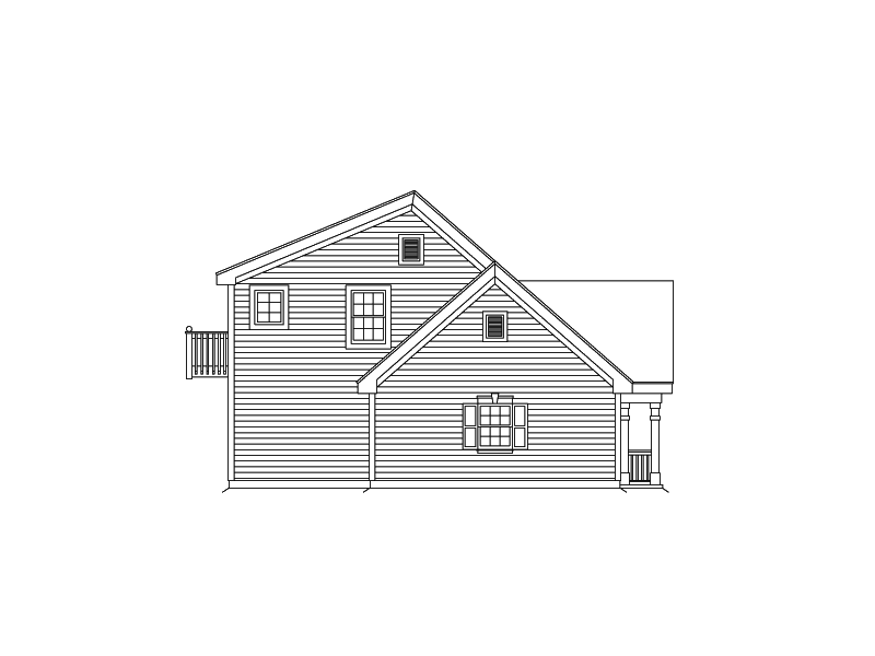 Building Plans Left Elevation 009D-7508 | House Plans and More