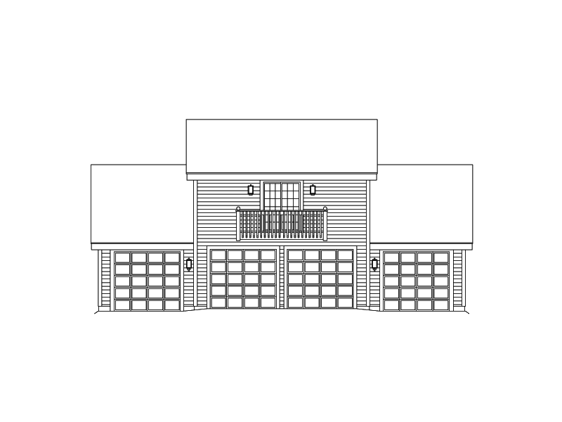 Building Plans Rear Elevation 009D-7508 | House Plans and More