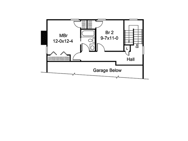 Image Of Second Floor For House Plan 009D-7509
