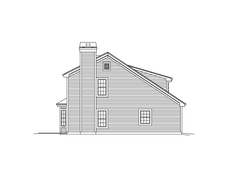 Building Plans Left Elevation 009D-7509 | House Plans and More