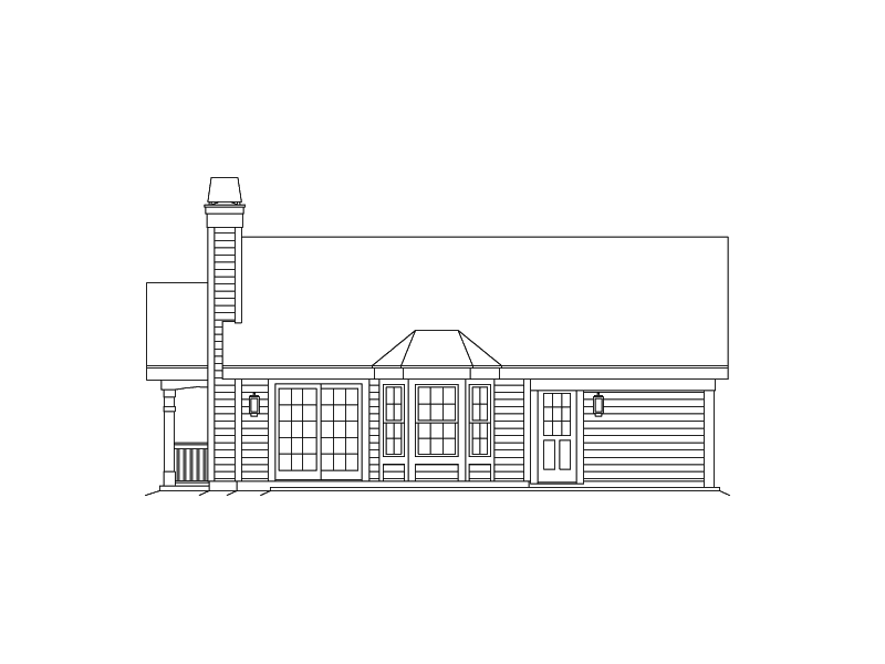 Building Plans Rear Elevation 009D-7512 | House Plans and More