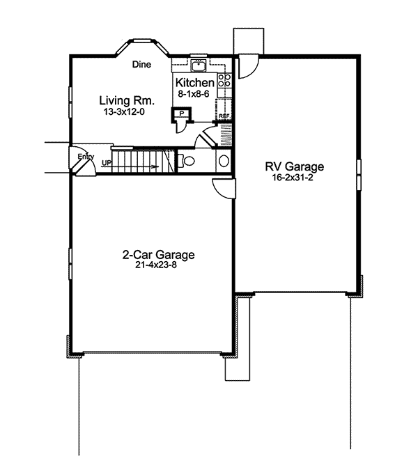 Image Of Large First Floor For House Plan 009D-7515