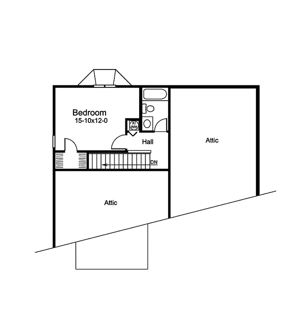 Image Of Second Floor For House Plan 009D-7515