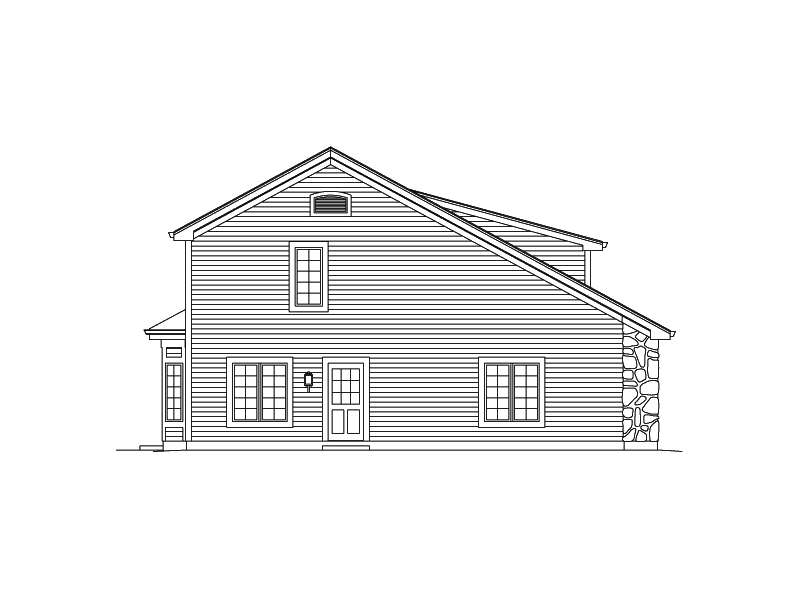 Building Plans Left Elevation 009D-7515 | House Plans and More