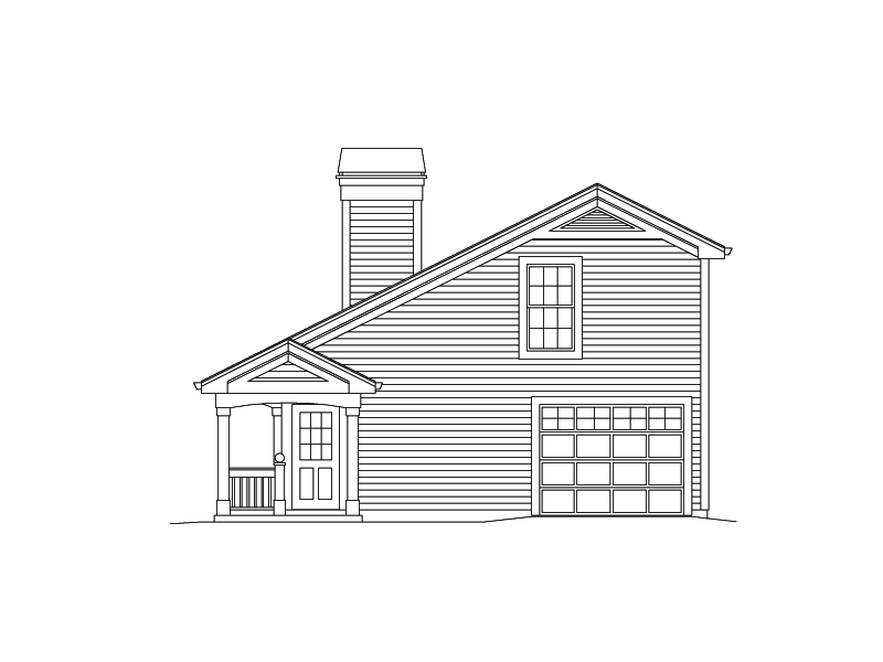 Building Plans Right Elevation 009D-7516 | House Plans and More
