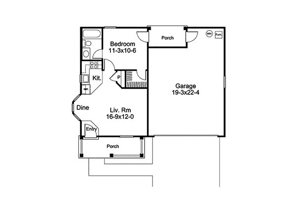 Image Of Large First Floor For House Plan 009D-7519