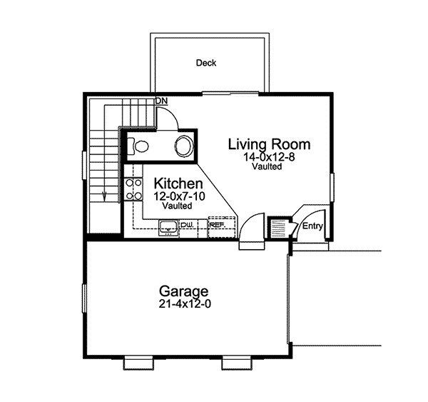 Image Of Large First Floor For House Plan 009D-7520
