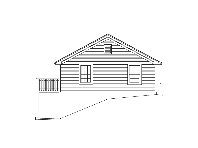 Building Plans Left Elevation 009D-7520 | House Plans and More
