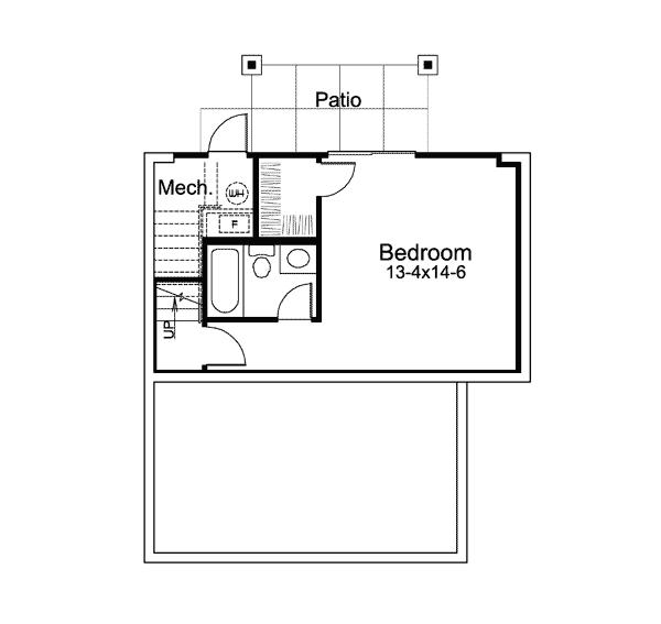 Image Of Lower Level For House Plan 009D-7520