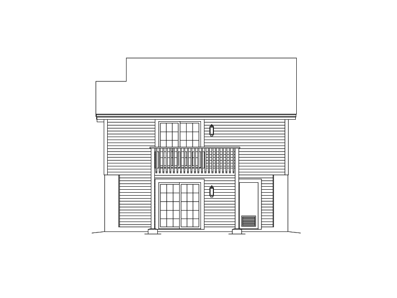 Building Plans Rear Elevation 009D-7520 | House Plans and More