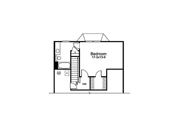 Image Of Second Floor For House Plan 009D-7521