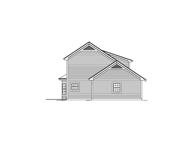 Building Plans Left Elevation 009D-7521 | House Plans and More