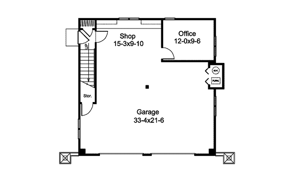 Image Of Large First Floor For House Plan 009D-7522
