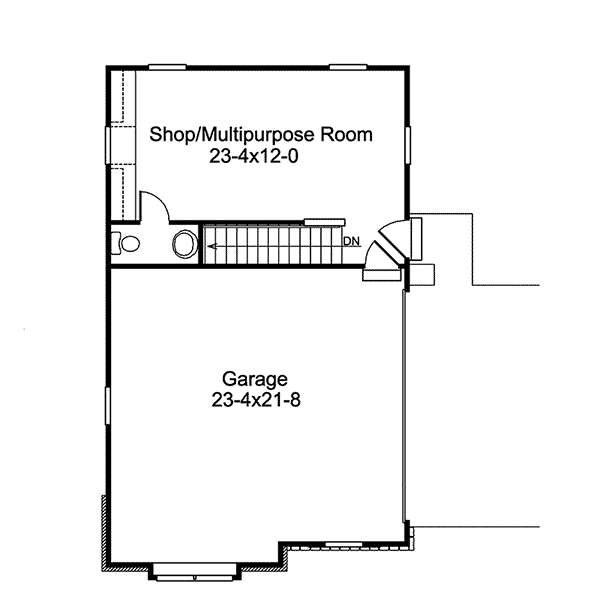 Image Of Large First Floor For House Plan 009D-7523