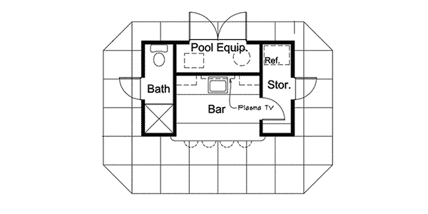 Image Of Large First Floor For House Plan 009D-7525