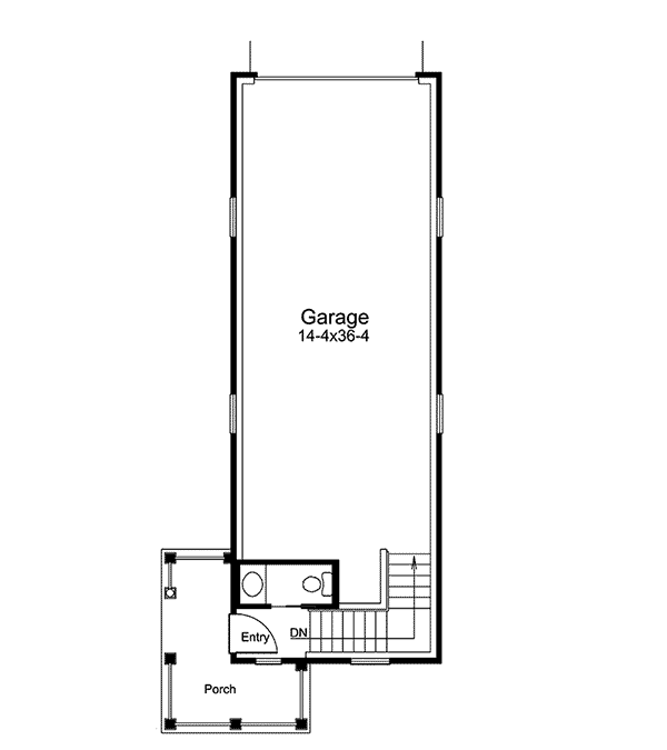 Image Of Large First Floor For House Plan 009D-7526