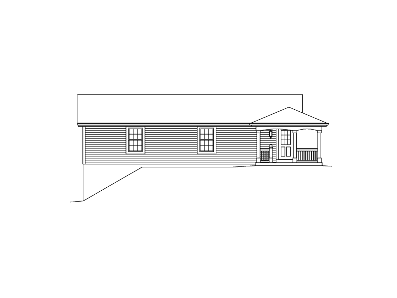 Building Plans Left Elevation 009D-7526 | House Plans and More