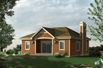 Game room structure has gabled front entry flanked by windows
