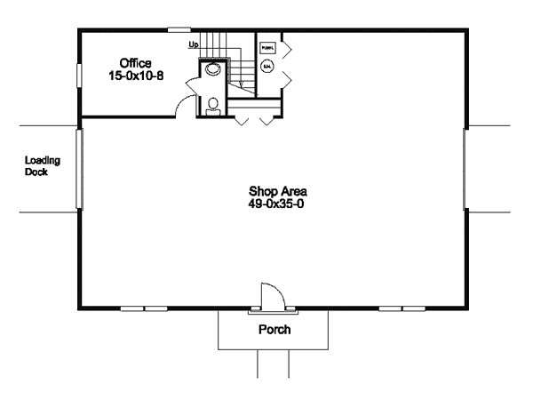 Image Of Large First Floor For House Plan 009D-7534