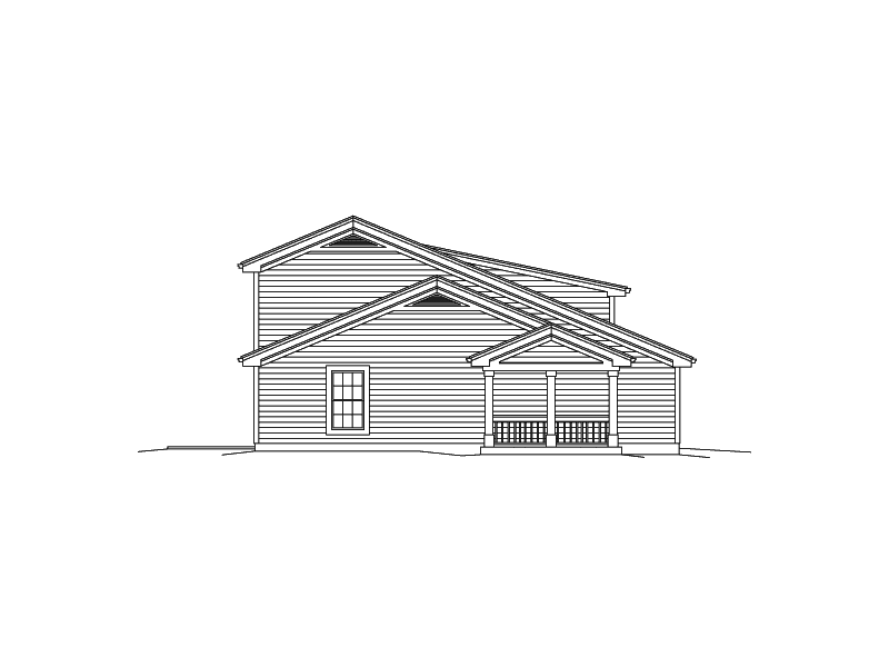 Building Plans Left Elevation 009D-7535 | House Plans and More