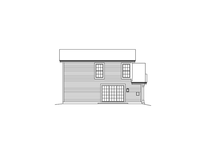 Vacation Home Plan Rear Elevation 009D-7535 | House Plans and More