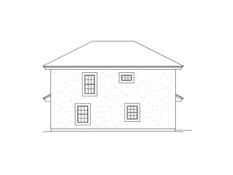 Vacation Home Plan Left Elevation 009D-7536 | House Plans and More