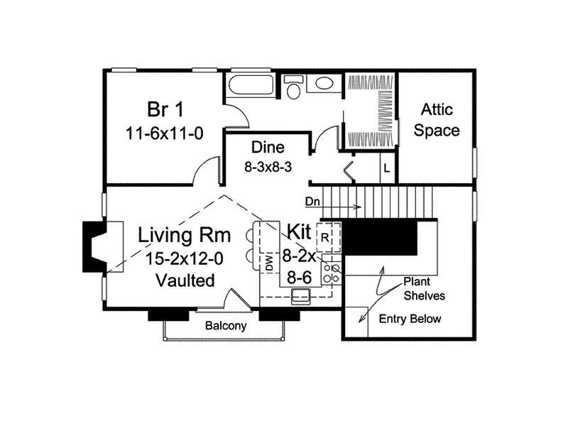 Vacation Home Plan Second Floor 009D-7537 | House Plans and More