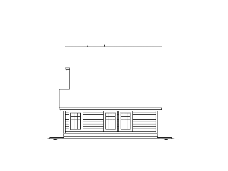 Vacation Home Plan Left Elevation 009D-7537 | House Plans and More